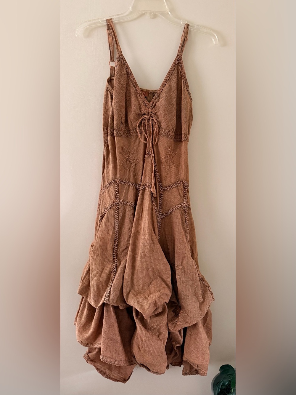 Scully Boho Tie-Front Ruffle Dress - Large